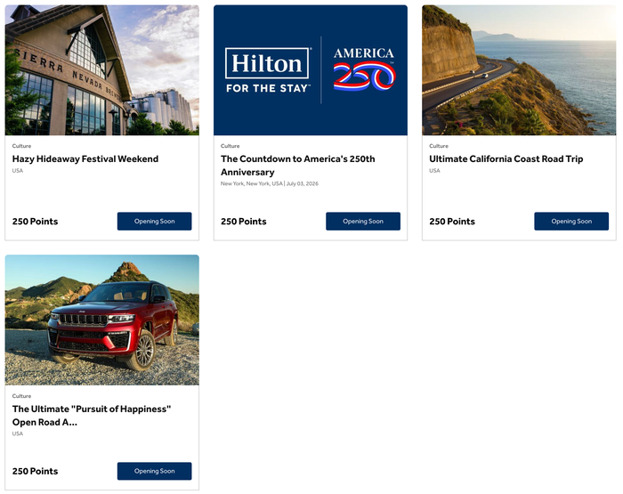 Hilton 250 points packages late June Hilton 250 points packages late June