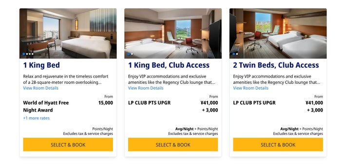 Hyatt regency tokyo award nights