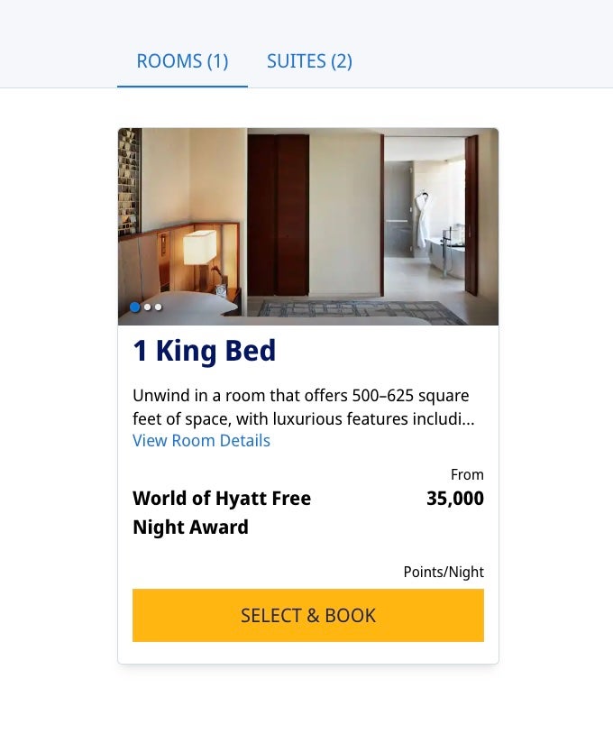Park Hyatt New York Points Rate