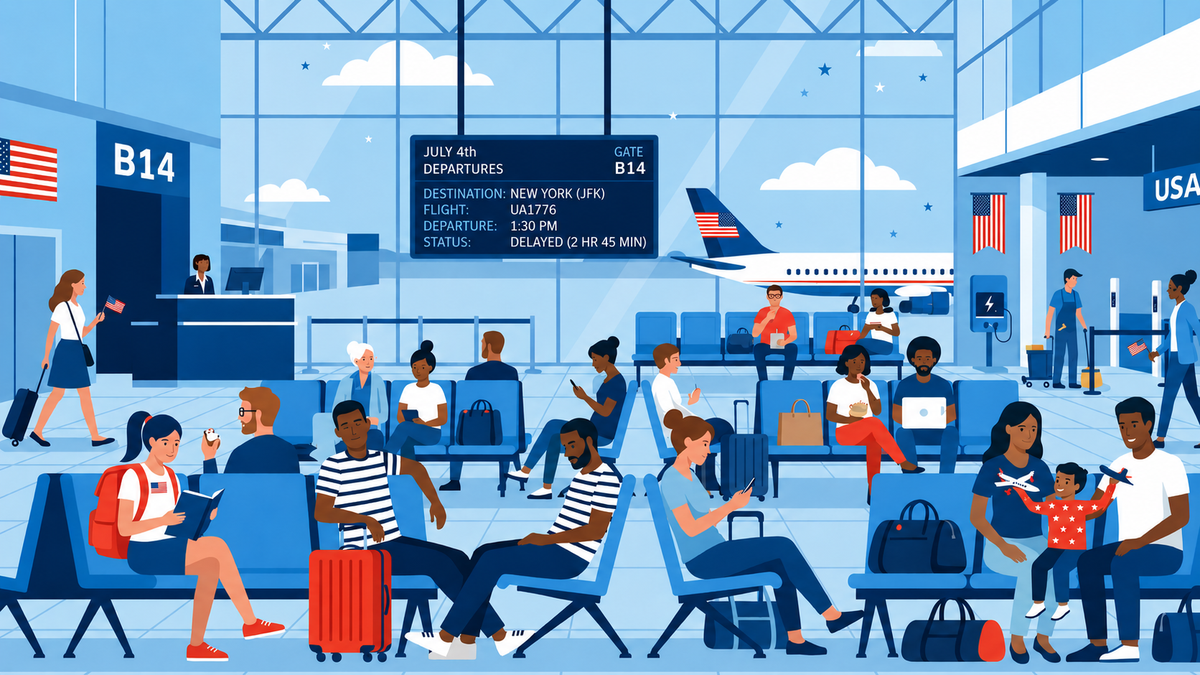 Airports and Airlines With the Most July Fourth Flight Delays [2026 Data Study]
