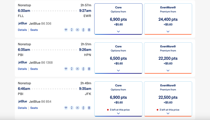 Redeem JetBlue Points