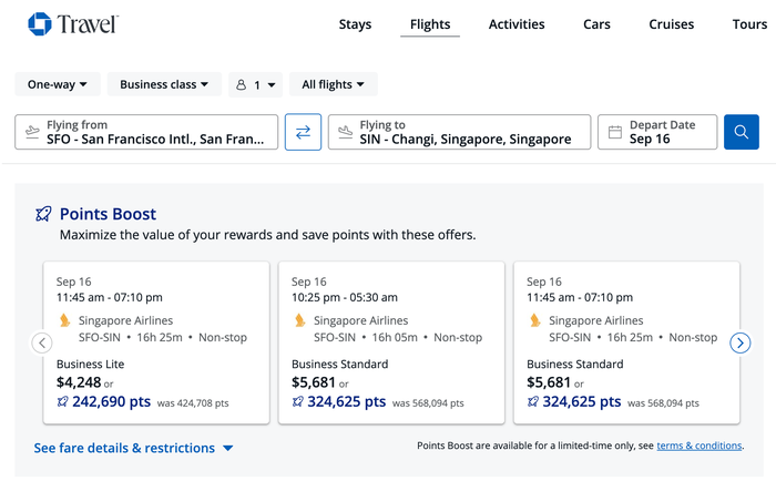 Screenshot 2026 06 22 at 3.35.54 PM Chase points boost international flight