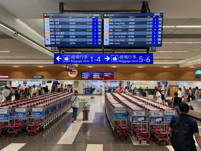 Taipei Airport TPE baggage hall Taipei Airport TPE baggage hall
