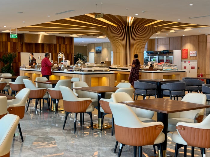 Vietnam Airlines Lotus Lounge dining area at Hanoi Airport Vietnam Airlines Lotus Lounge dining area at Hanoi Airport