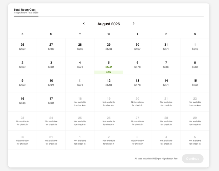 W South Beach Aug 2026 dates W South Beach Aug 2026 dates