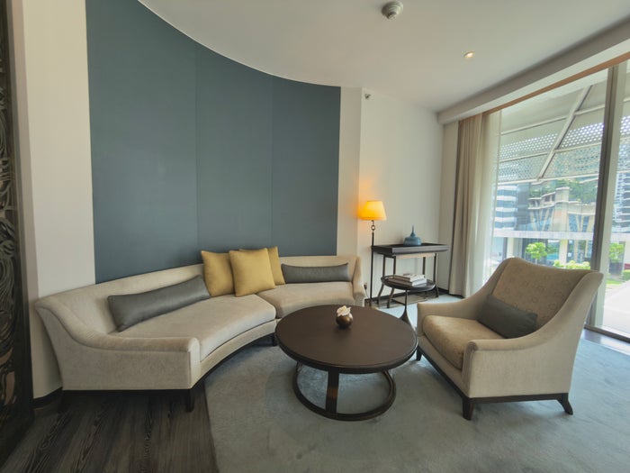 Waldorf Astoria Bangkok suite living room