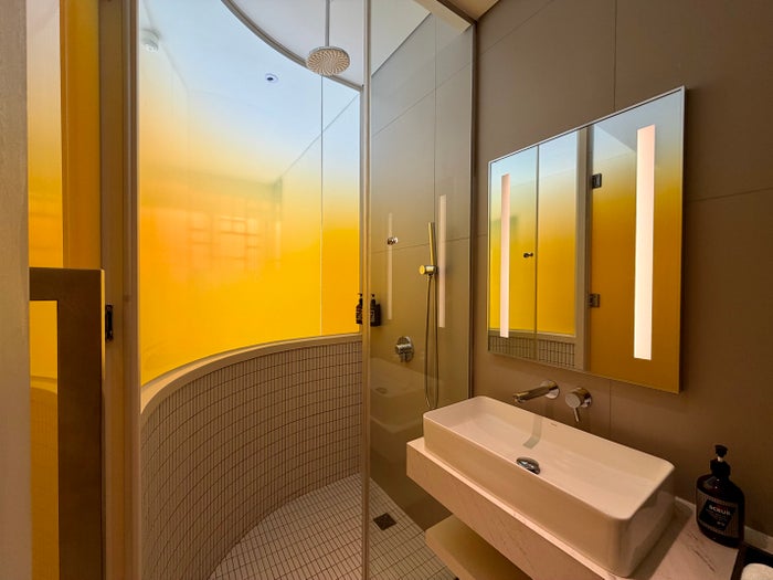 Wink Danang Riverside room bathroom wide angle