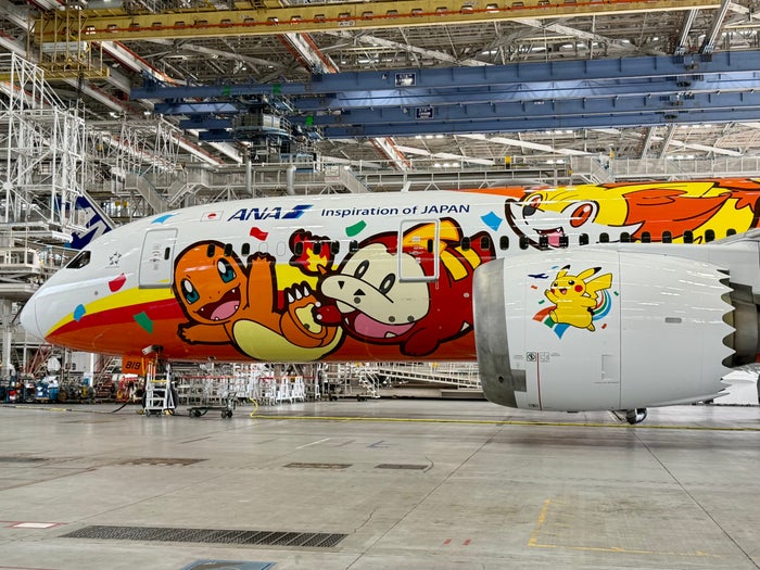 ANA Pokemon Red plane Pikachu engine