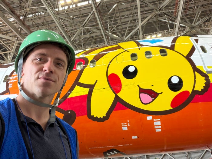 ANA Pokemon Red plane selfie