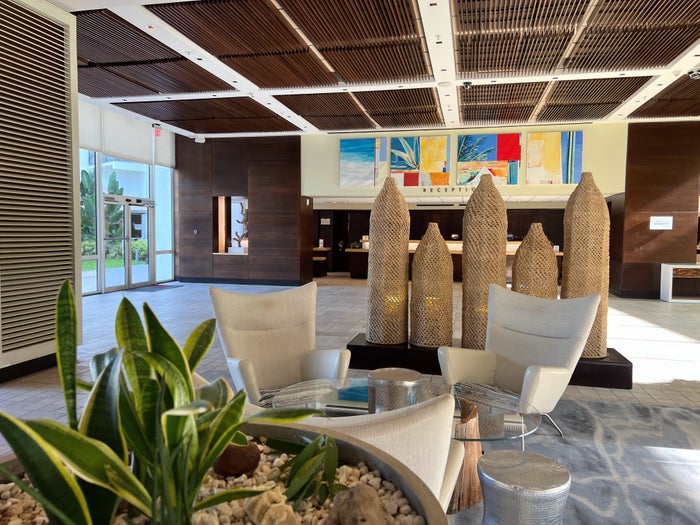 Aruba Marriott Resort reception desk