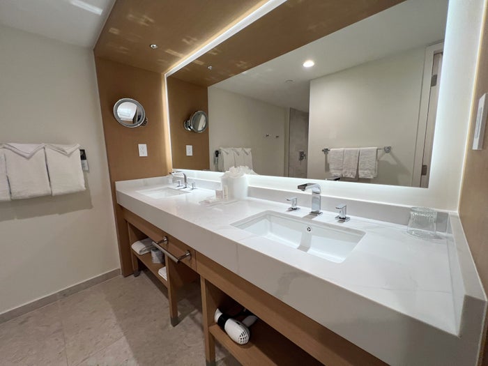 Aruba Marriott Resort renovated guest room bathroom