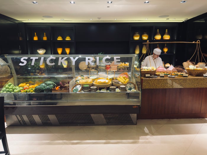 Conrad Bangkok breakfast mango sticky rice station