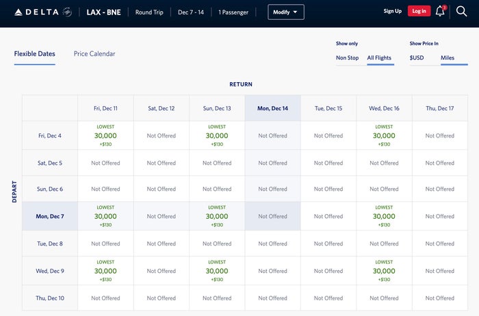 Delta Flash Sale LAX BNE