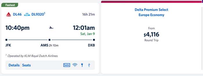 Delta JFK DXB January 2027 Delta JFK DXB January 2027