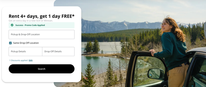 Hertz rent 4 days 1 free