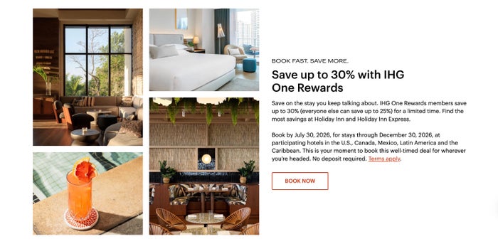 IHG Summer Sale 30 off