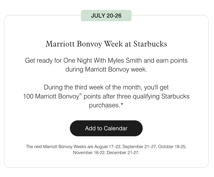 Marriott Starbucks promo Marriott Starbucks promo