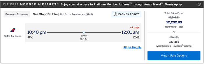 Platinum Member Airfares JFK DXB January 2027 Platinum Member Airfares JFK DXB January 2027