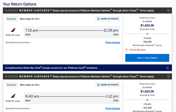 Platinum Member Airfares return selection August 2026 Platinum Member Airfares return selection August 2026