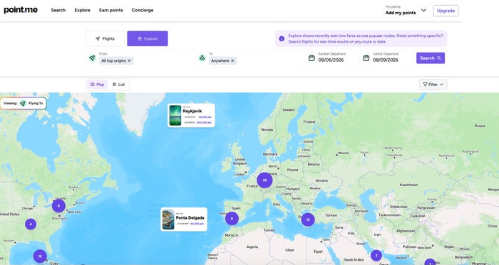 Point.me Map Feature Explore tool Point.me Map Feature Explore tool