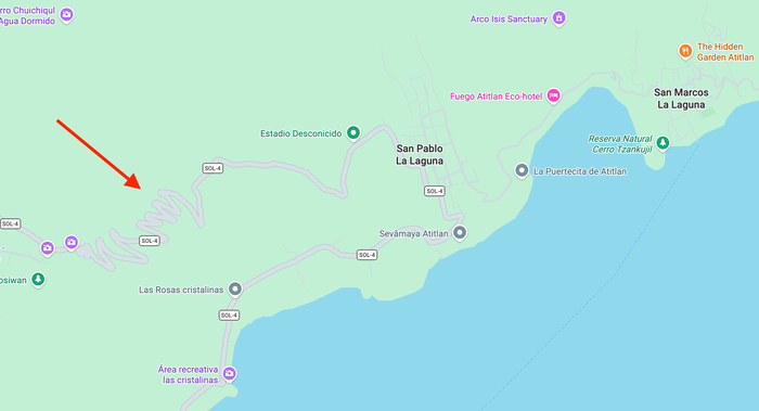 San Marcos la Laguna location San Marcos la Laguna location
