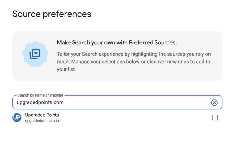 Google preferred source