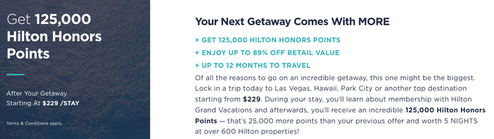 Hilton 125k timeshare offer