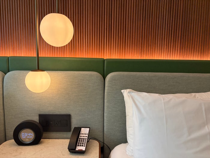 The Hyatt Centric Mag Mile bed and lamp The Hyatt Centric Mag Mile bed and lamp