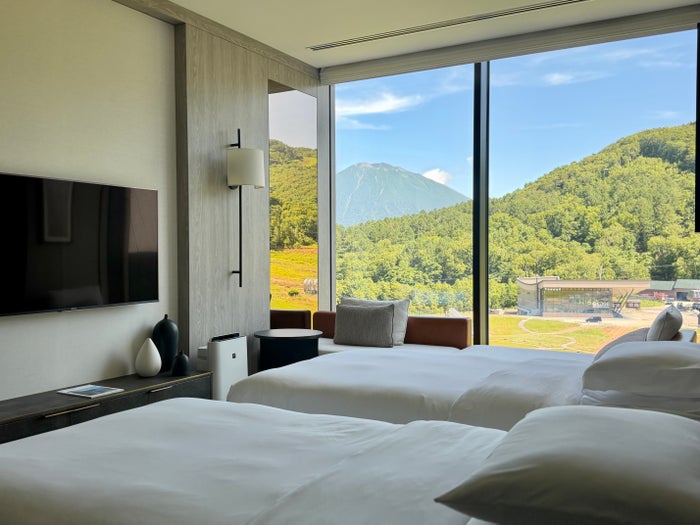View from bedroom at Park Hyatt Niseko Hanazono View from bedroom at Park Hyatt Niseko Hanazono
