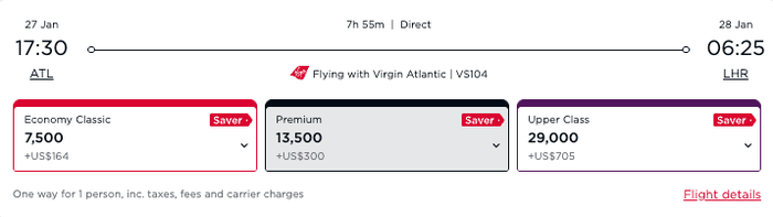 Virgin Upper Class awards Virgin Upper Class awards