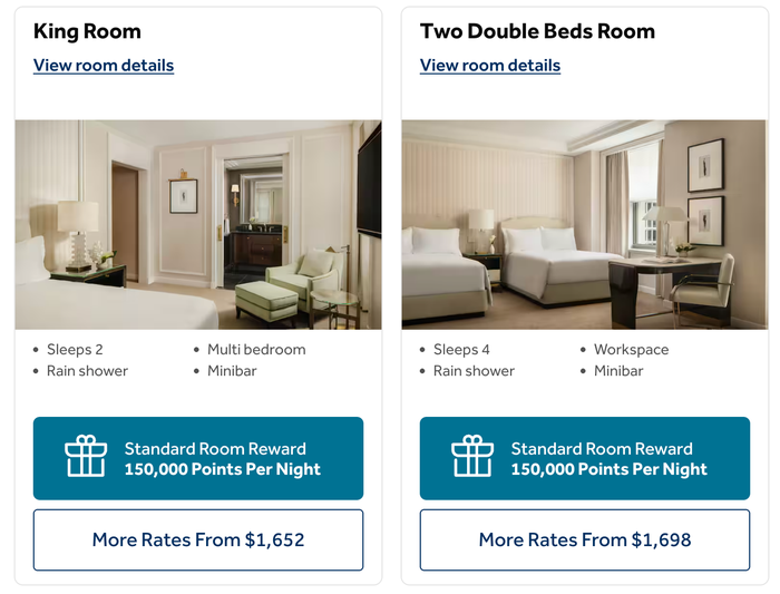 Waldorf Astoria New York 150k points