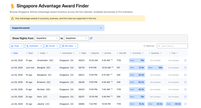 singapore aadvantage award finder seats aero singapore aadvantage award finder seats aero