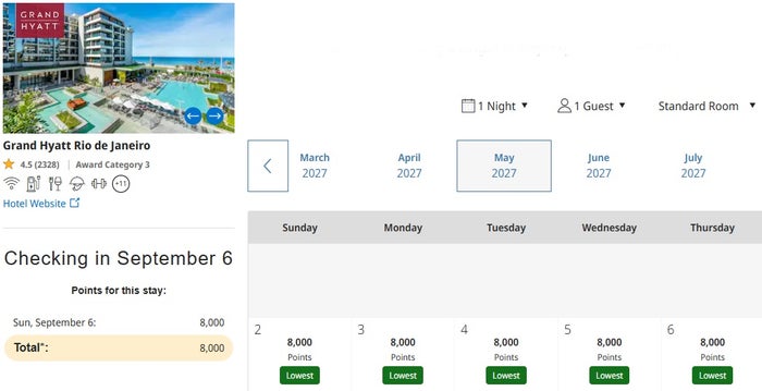 10 Hyatts for 12k or less Grand Hyatt Rio de Janeiro