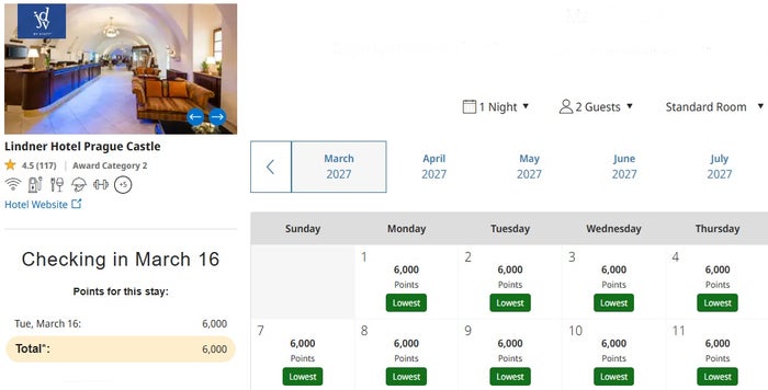 10 Hyatts for 12k or less Lindner Hotel Prague Castle