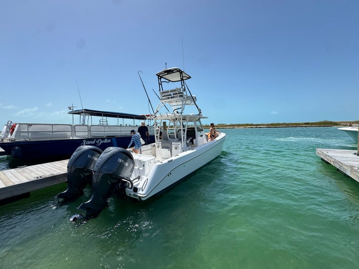 Ambergris Cay Tiki Bar Boat Marina