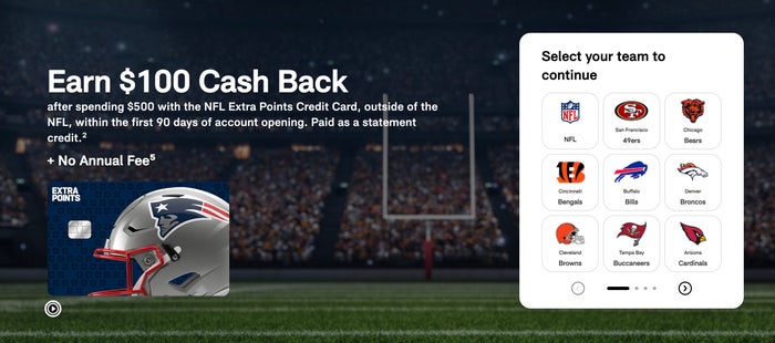 Amex NFL Extra Points Card Amex NFL Extra Points Card