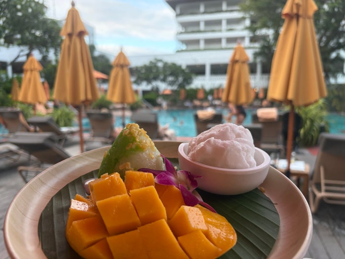 Anantara Riverside Resort Bangkok mango sticky rice