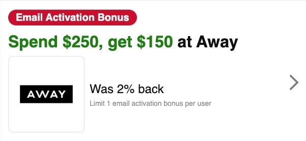 Away Capital One Shopping offer