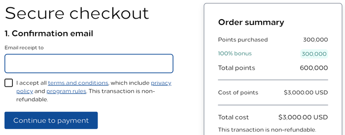 Buy Hilton points 100 bonus August 2026