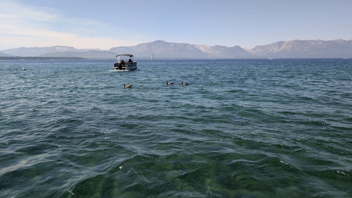Caesars Republic Lake Tahoe activities Tahoe Beach Club boat ride alpine view