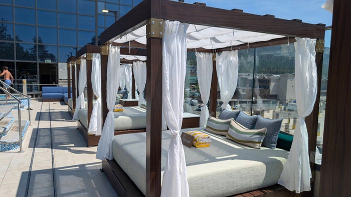 Caesars Republic Lake Tahoe amenities High Dive pool cabanas