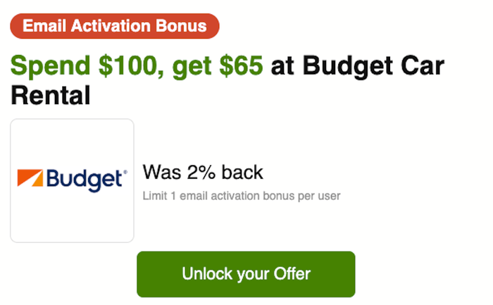 Capital One Shopping car rental September 2026