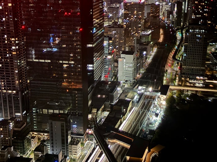 Fairmont Tokyo view of Hamamatsucho Station Fairmont Tokyo view of Hamamatsucho Station