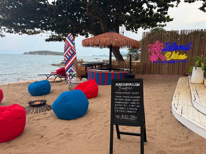 Hyatt Regency Koh Samui marshmallow toasting