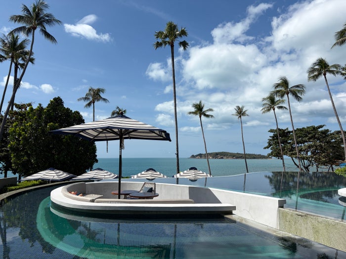 Hyatt Regency Koh Samui pool with seating