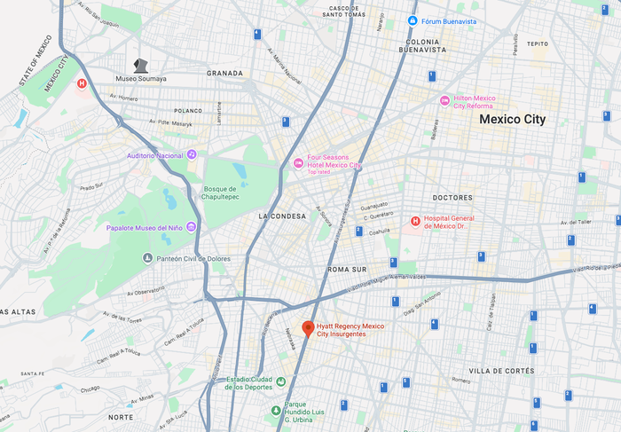 Hyatt Regency Mexico City Insurgentes location