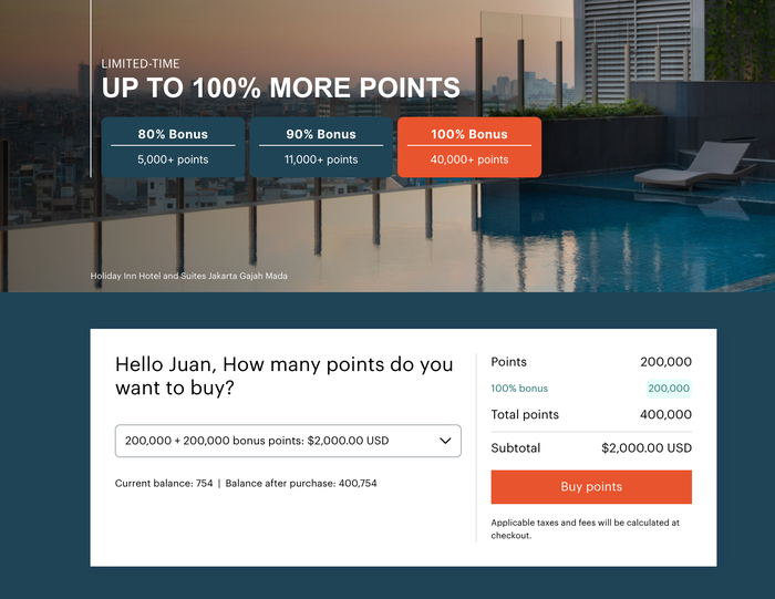IHG Buy Promo Points