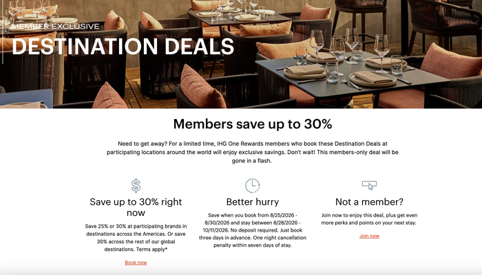 IHG Destination Deals terms IHG Destination Deals terms
