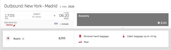 Iberia Sale NYC to Madrid Iberia Sale NYC to Madrid