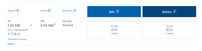 JFK AKL 80k AA miles AAdvantage JFK AKL 80k AA miles AAdvantage